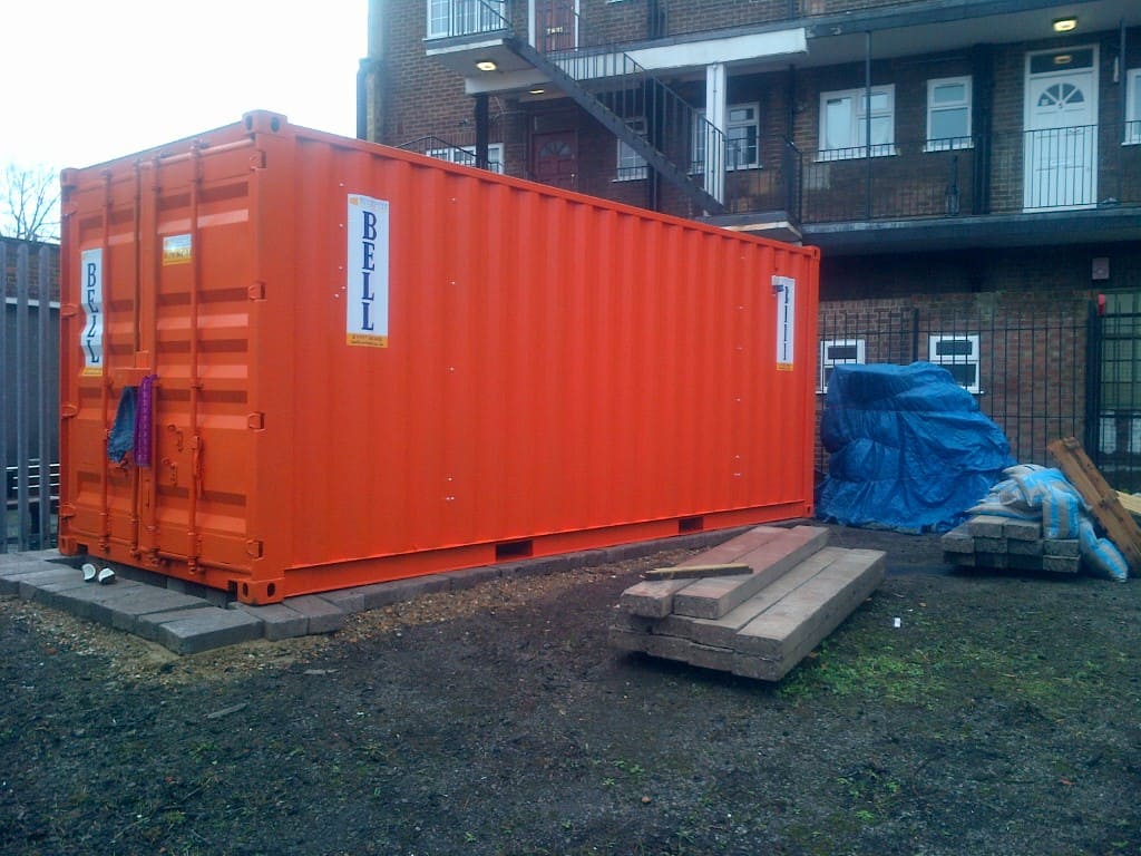 orange 20ft shipping container