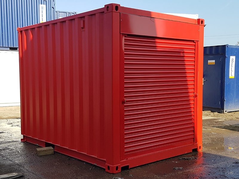 10ft x 8ft container with roller shutters at each 8 end