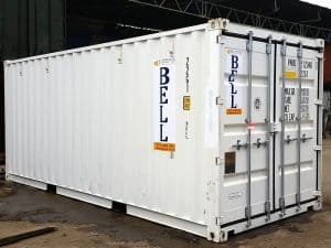 20 x 8 white storage container hire fleet one trip unit