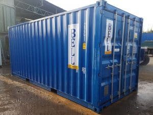 20ft container one trip blue RAL 5010