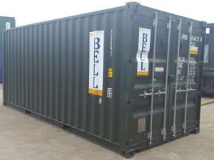 20ft one trip new storage container external green colour