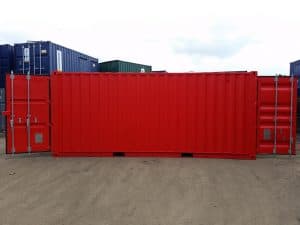 20ft storage container tunnel doors open at each end