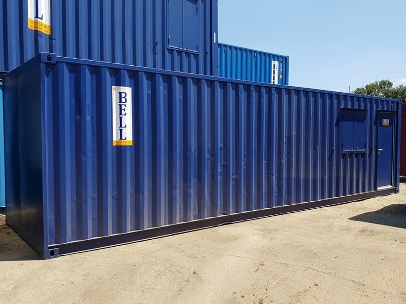 30ft used container fitted with side access door