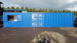 40 x 8 popup cafe and storage unit container conversion