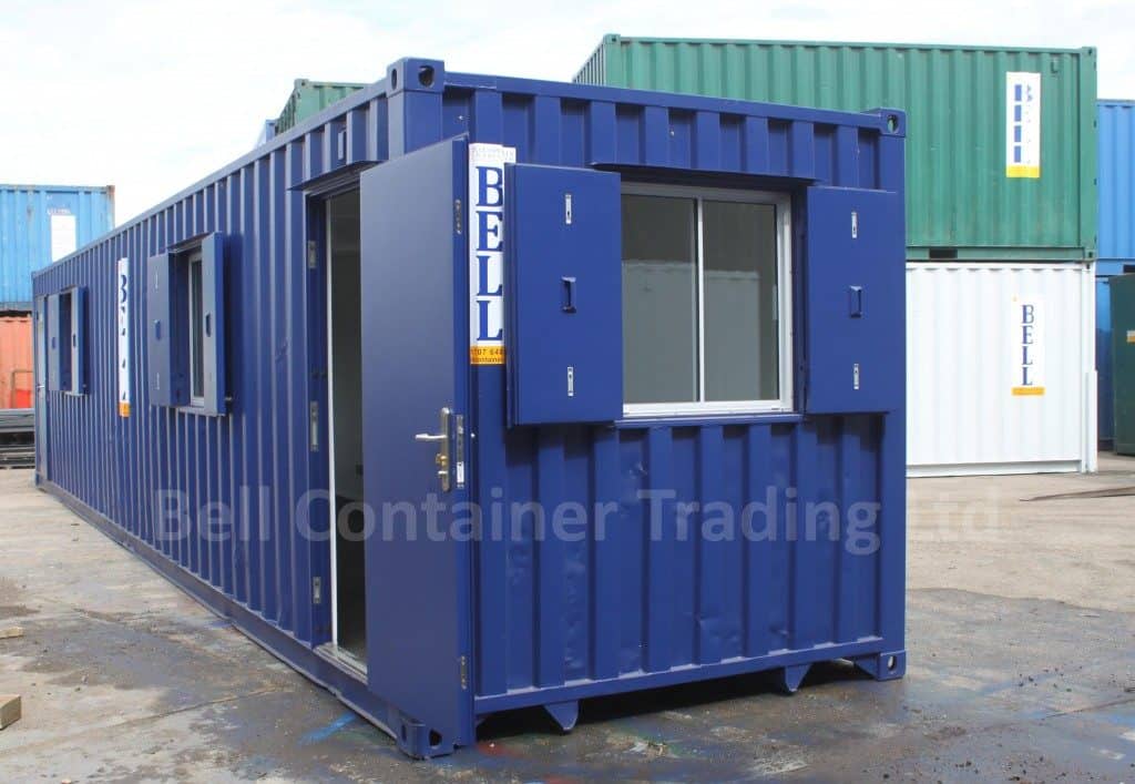 40ft shipping container conversions London modified container door end