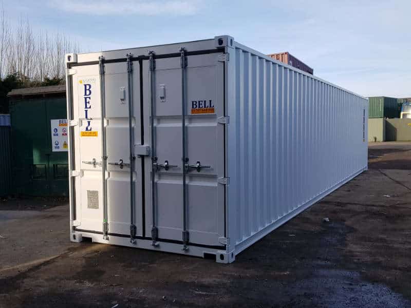 40ft storage container one trip new unit white 033
