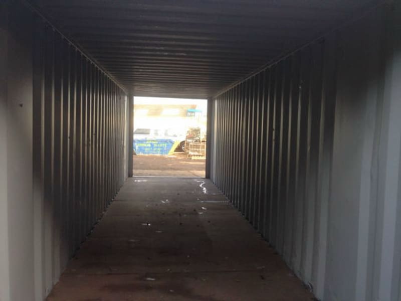 inside a tunnel container approx. 30ft x 8ft storage section 1