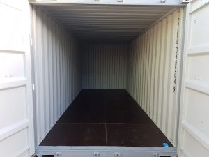 inside new one trip 20 x 8 steel storage container 7042