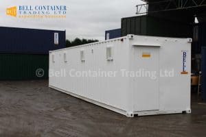shipping container conversions white 40ft changing room