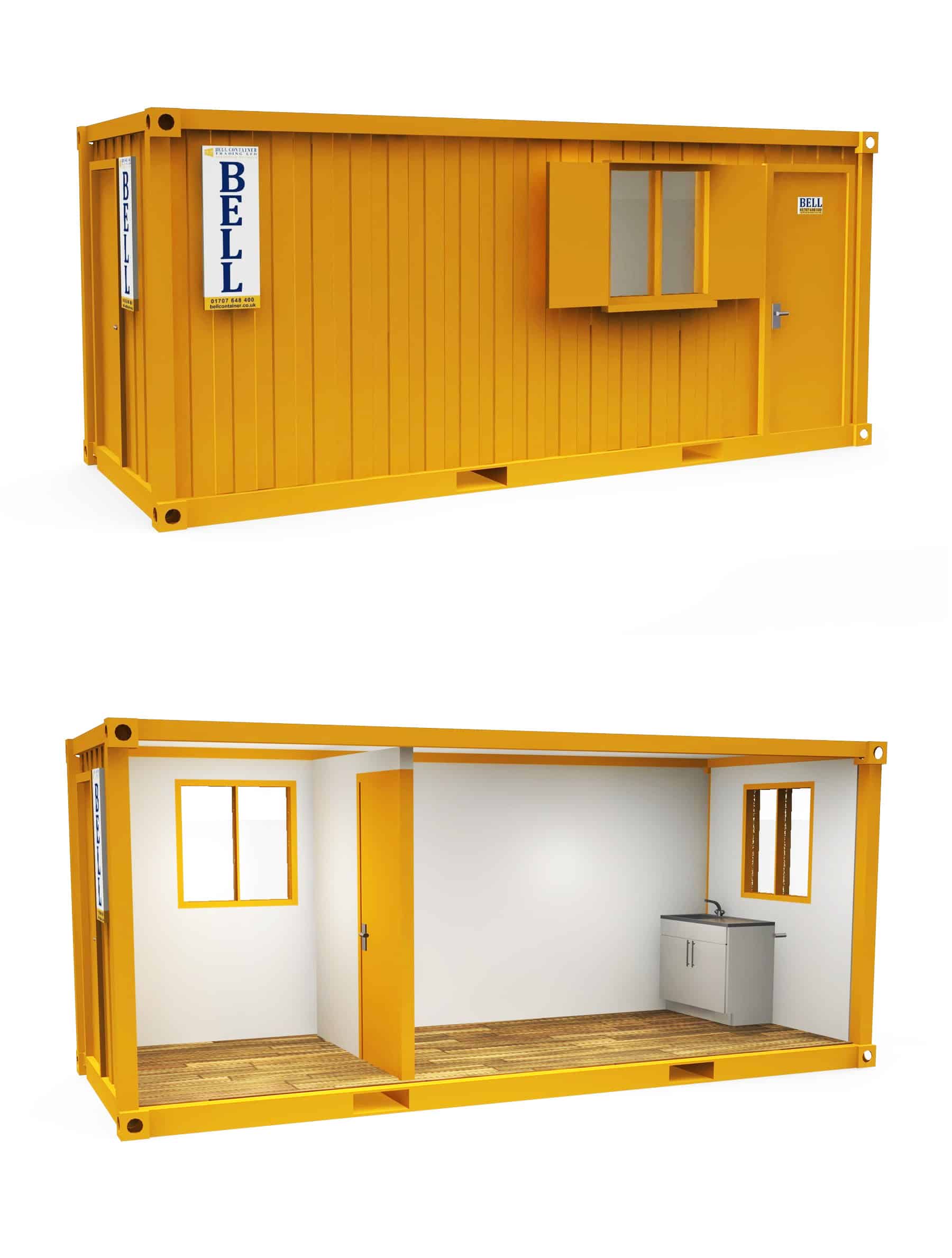 20ft combined canteen and office unit example 2