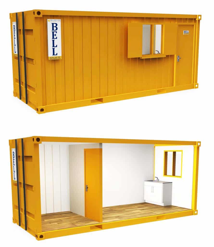 20ft combined canteen and storage unit 1