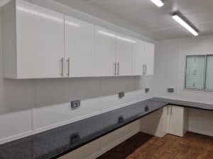 40 x 8 bespoke workshop kitchen office container conversion 2