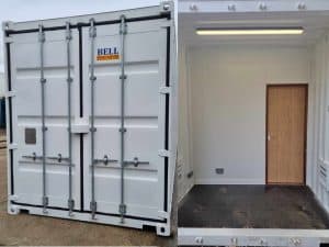 40ft container conversion storage area